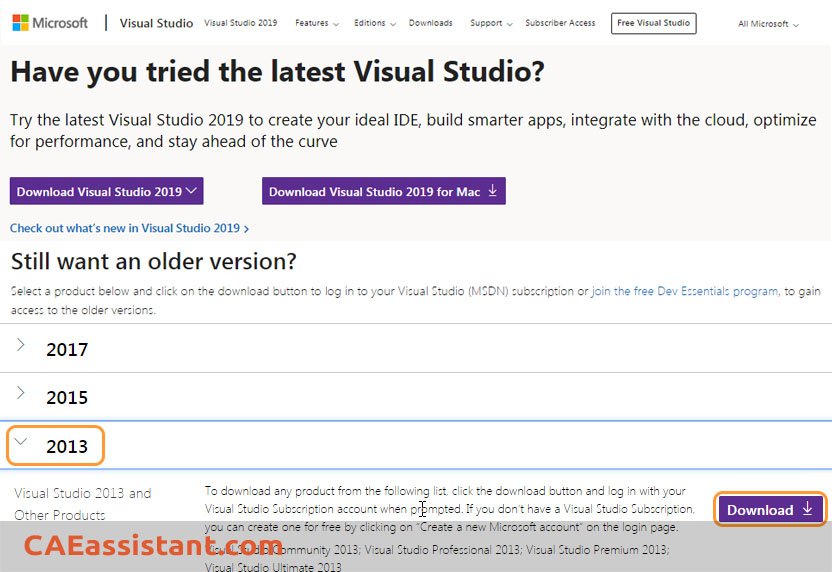 Visual studio 2013 download free